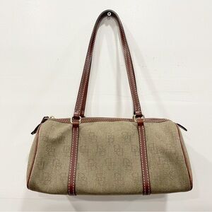 Dooney & Bourke Vintage Bumble Bee Barrel Bag Novelty Signature DB Bees TN Brown